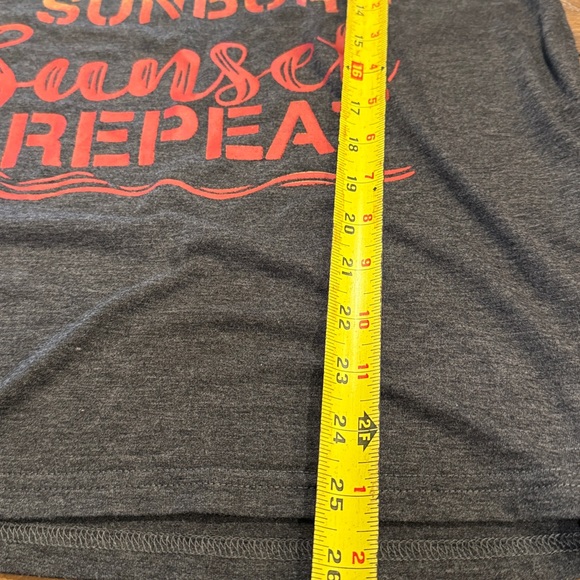 Amazon Black Tank Top with Sunrise Graphic - Picture 7 of 7